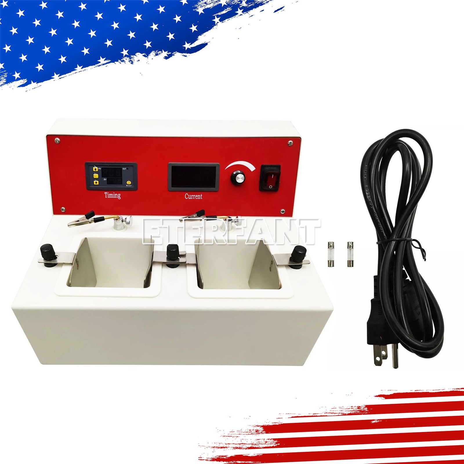 ETERFANT Dental Lab Electrolytic Polishing Machine with Two Electrolytic Cells