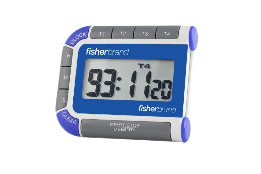 New FISHERBRAND Handheld Benchtop Traceable LCD Timer Multi-Colored 02-261-840