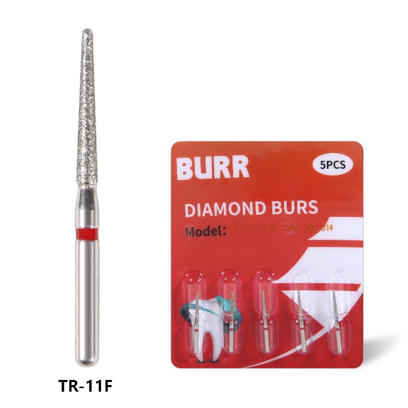 50pcs Dental Turbine Taper Diamond Burs TR for High Speed Handpiece 5Pc/Pack SA