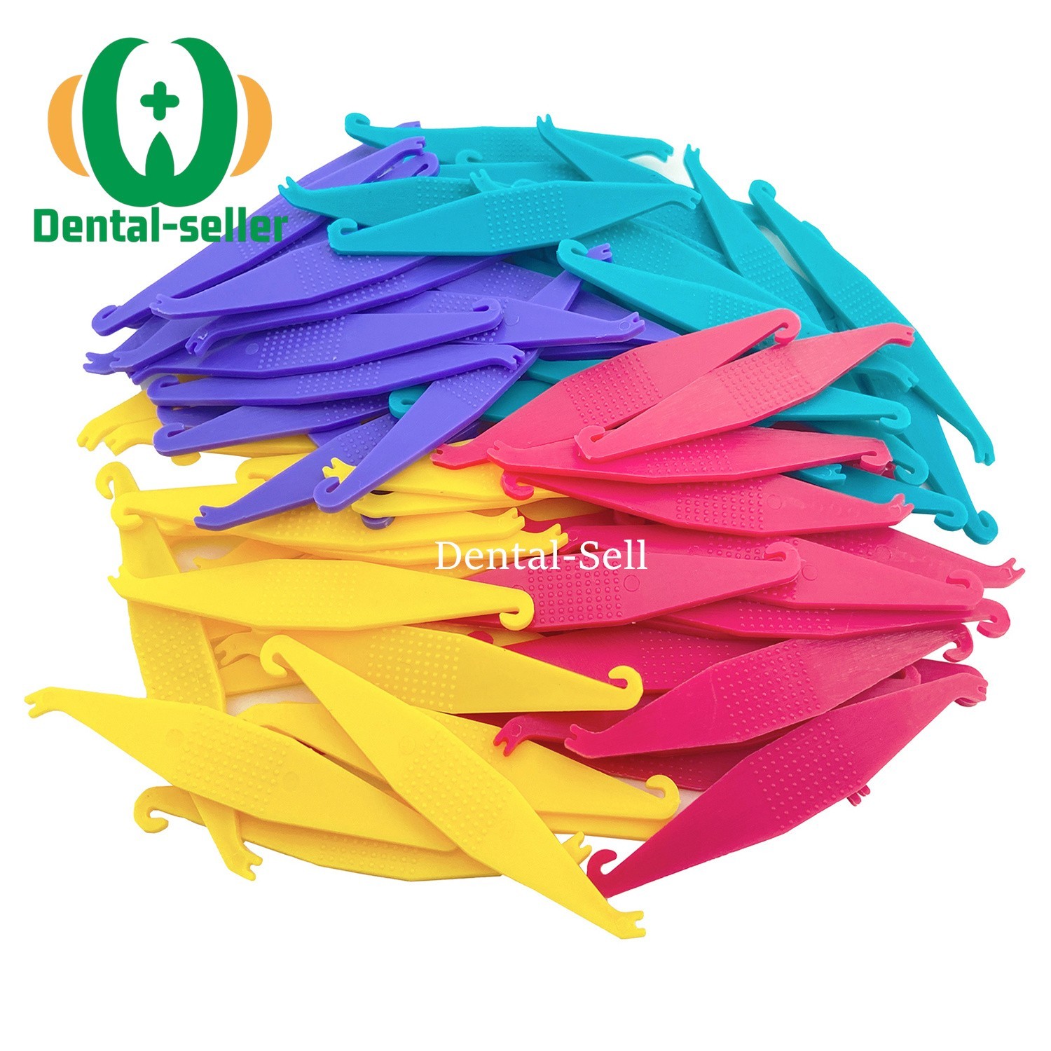 100 Pcs Dental Orthodontic Elastic Placer For Elastic Bands For Braces Assorted
