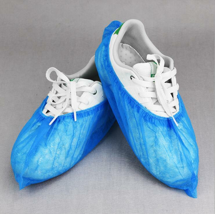 TECHTONGDA 100pcs Disposable High-quality Blue Non-woven Fabric Shoe Covers
