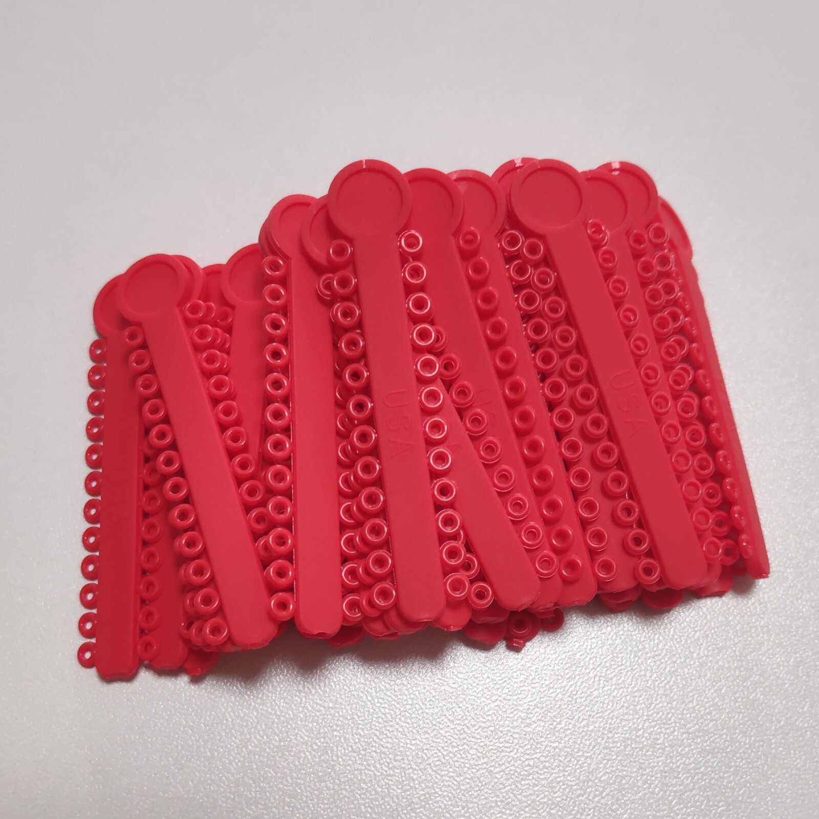 1Bag Dental Ligature Ties Orthodontic Elastics Rubber Bands Ligation Gun 38Color