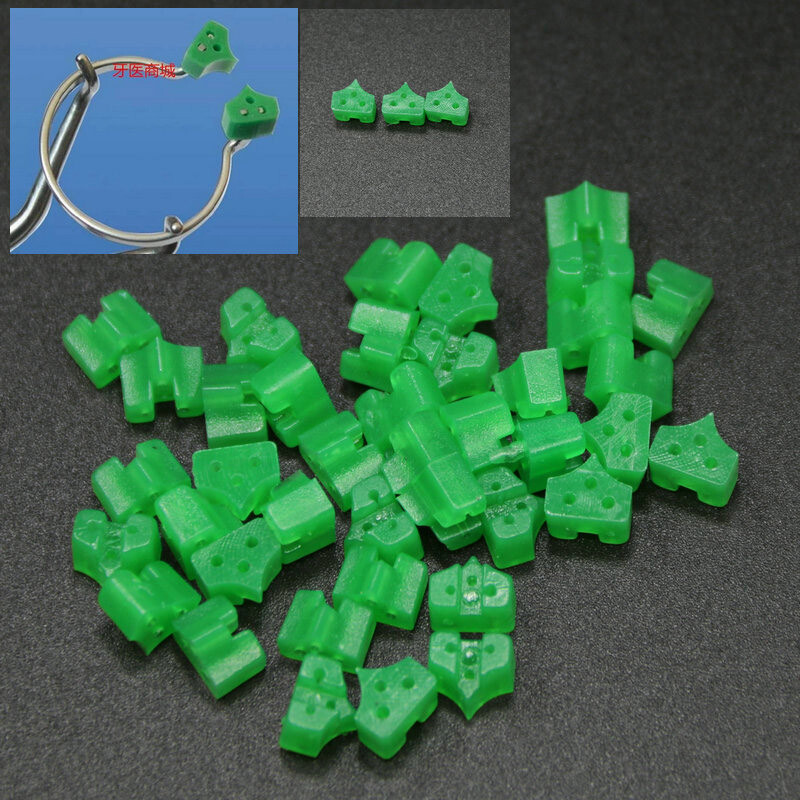 40Pcs Dental Silicone Add-On Wedges Disposable Delta Tine Wedges for Orthodontic