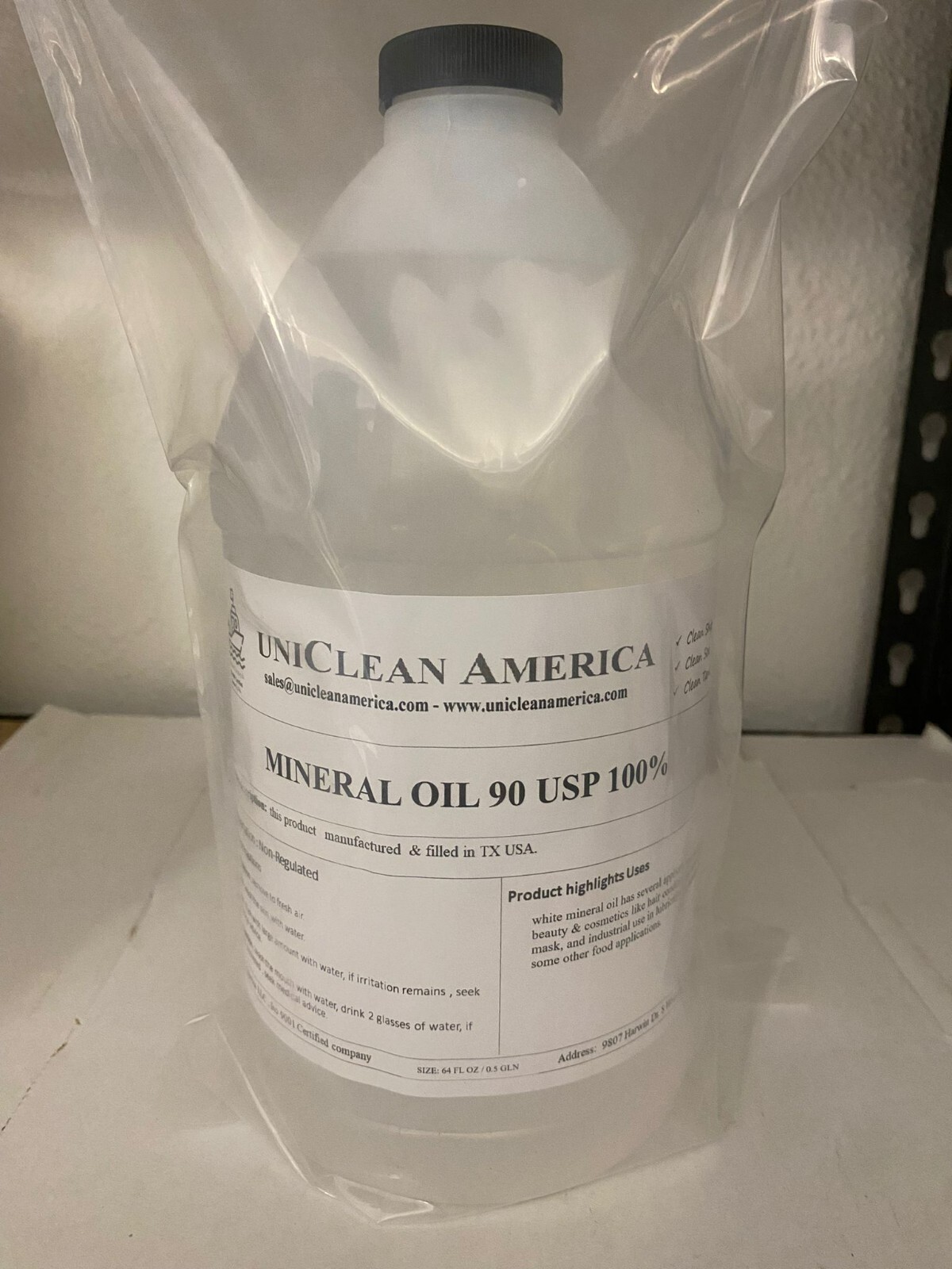 mineral oil 90 USP 100% pure