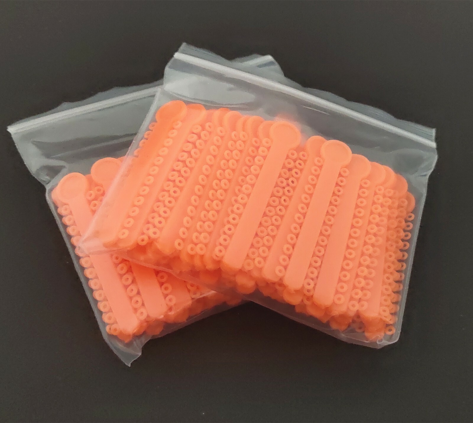 2 Packs Dental Elastic Ligature Ties Rubber Bands 1008Pcs/Pack Orange Color