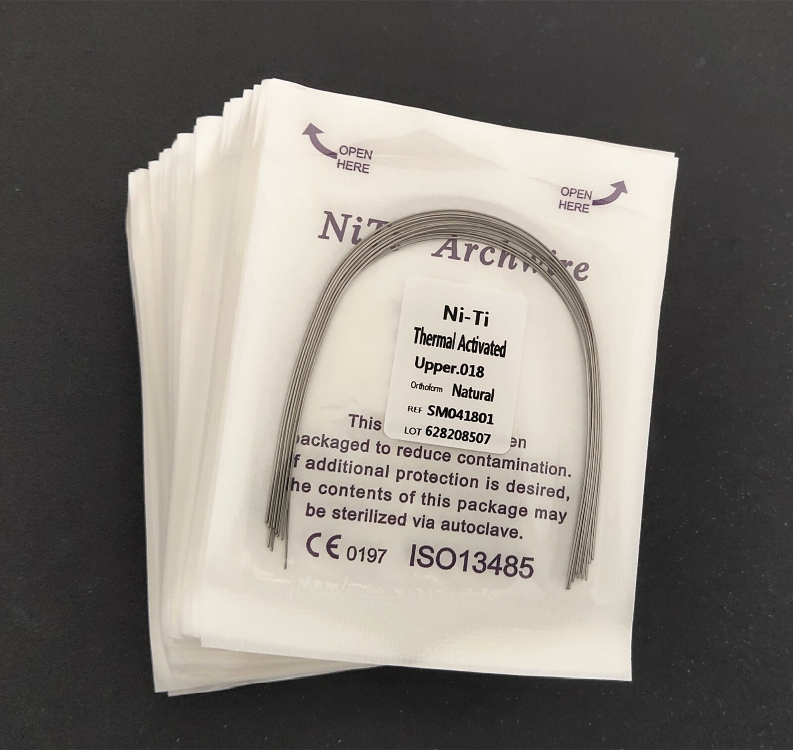 200Packs Dental Thermal Activated Niti Round Arch Wires Nature Form 10pcs/pack