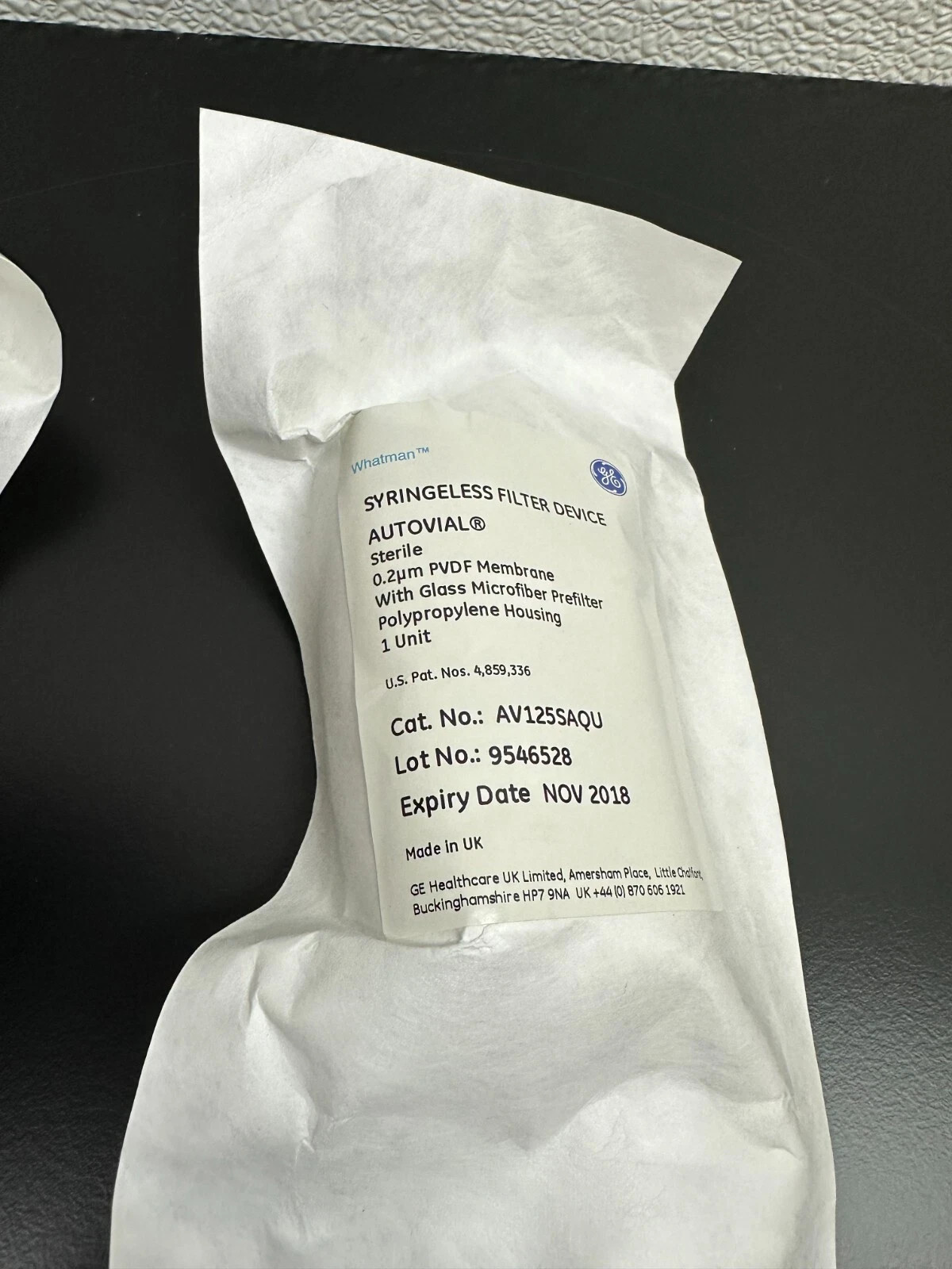 Whatman REF AV125SAQU Autovial Syringeless Filters 0.2um 12mL PVDF S 40 | 2 PKS