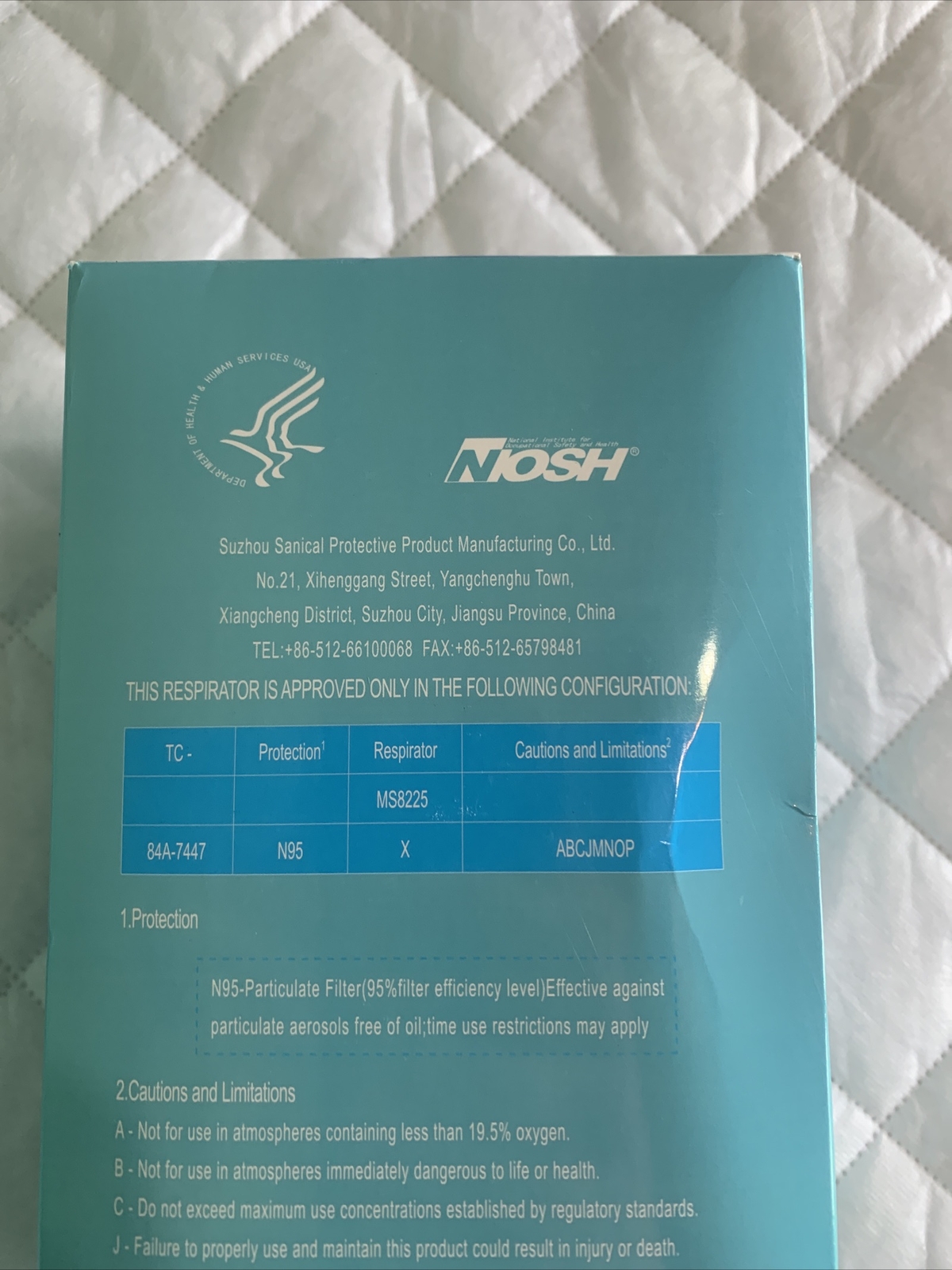 Particulate Respirator MS8225 Masks NIOSH,N95 (30 pack)Soft Adjustable Breatha