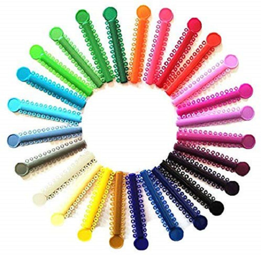 Dental Orthodontic Ligature Ties Elastic Rubber Bands Braces For Brackets 1040Pc