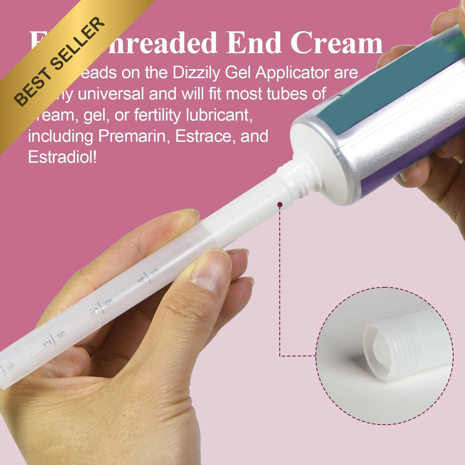 Dizzily 20 Pack Vaginal Cream Applicators Disposable OTC Gel Suppository Tool