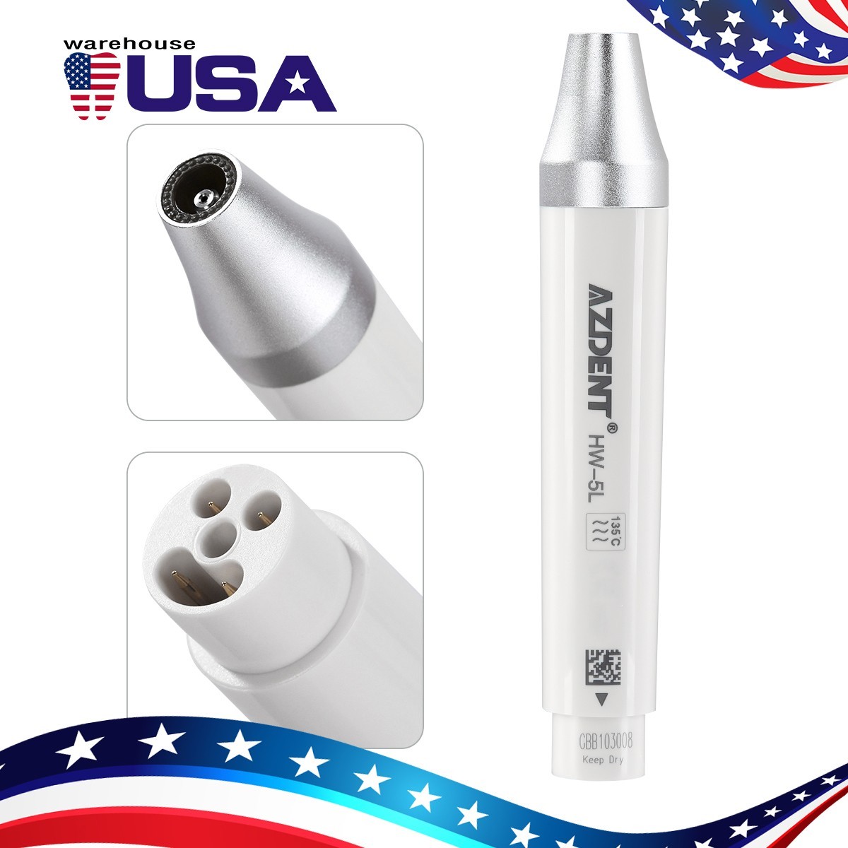Dental Ultrasonic Piezo Scaler Handpiece LED Fit EMS/WOODPECKER/DTE/SATELEC