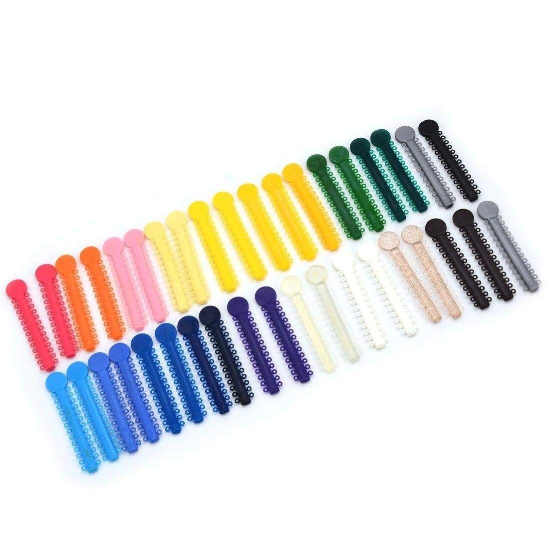 Complete Dental Braces Tool Set – 1040 Multi-Color Ligatures & Application Gun
