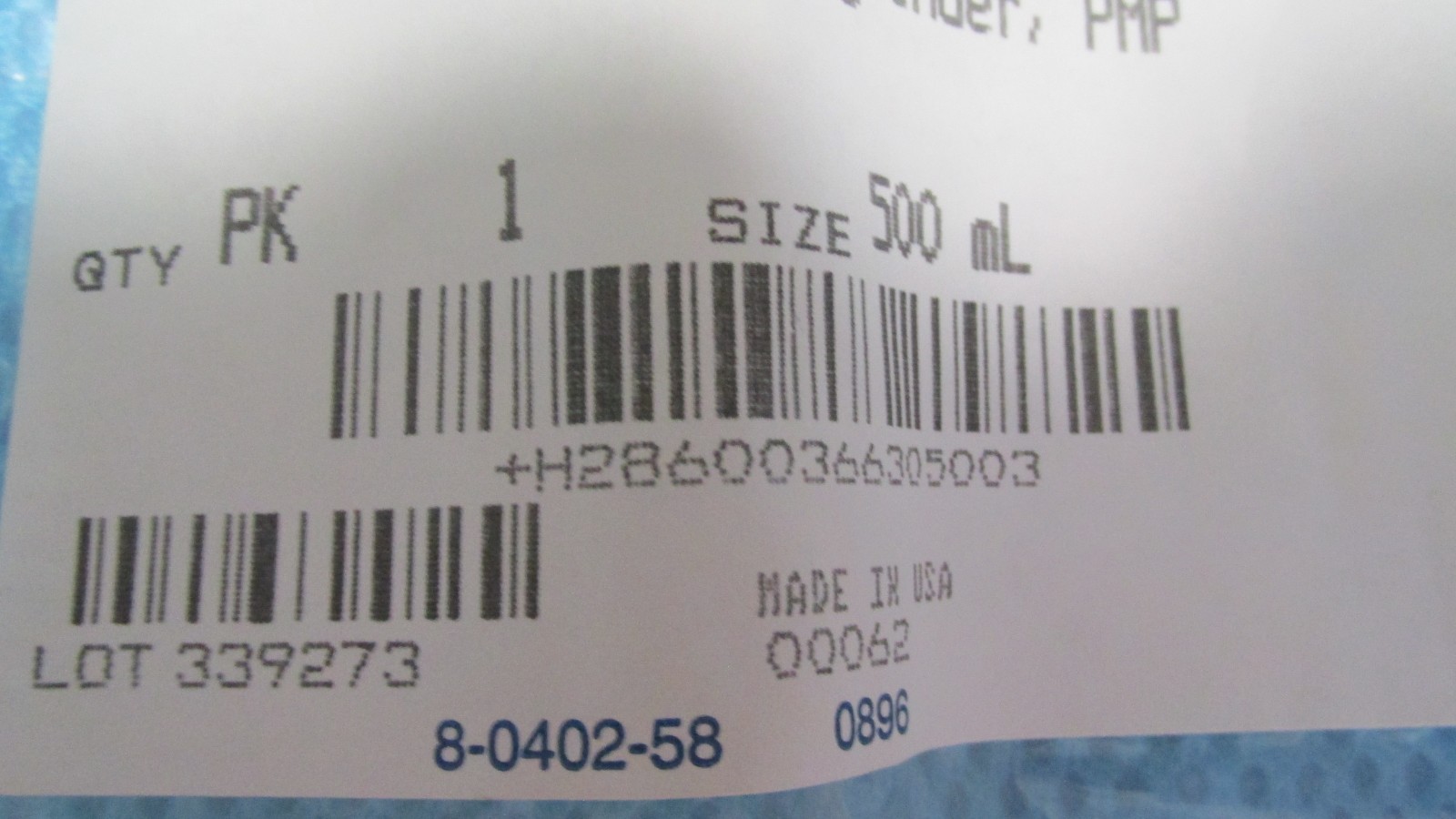 NALGENE Plastic Polypropylene 500mL TC/TD Gradu Cylinder Hex Base 3663-0500 NEW