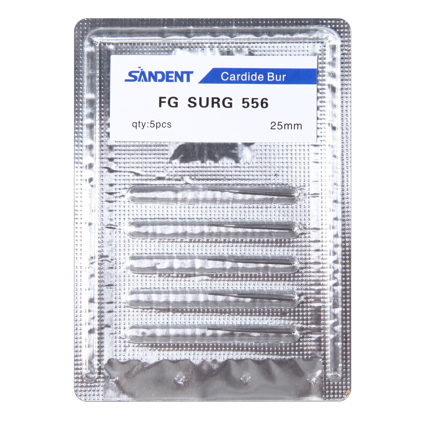 Dental Surgical Length Bur Tungsten Carbide 25mm FG SURG 556 straight fissure DL