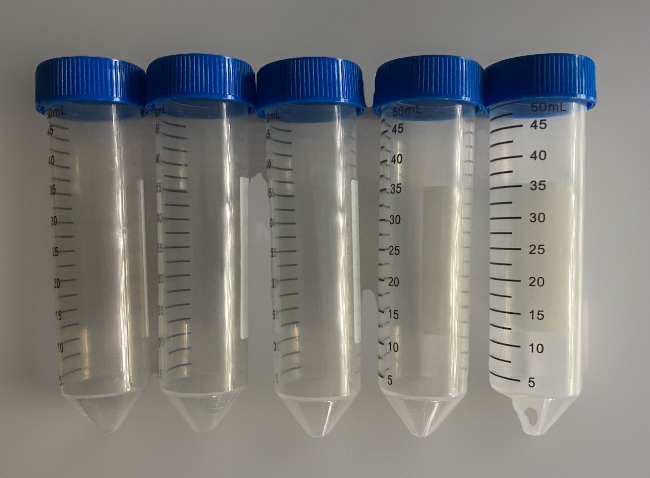 5 pcs 50ml Centrifuge Tubes w/ Screw Cap Conical Plastic Test Tubes Lab Tube