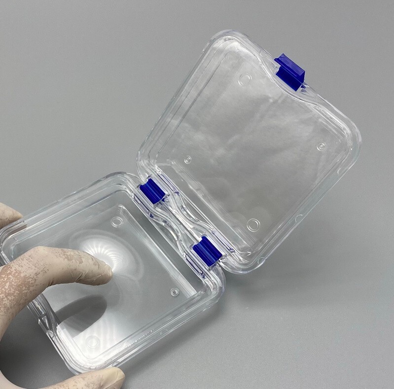 Denture False Teeth Membrane Case Container Hinged Display Box Jewelry Retainer