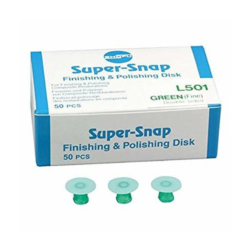 Shofu L501 Super-Snap Finishing Polishing Disks Fine Green Safe Side Down 50Bx