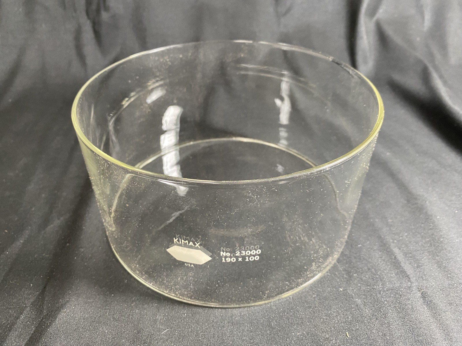 KIMBLE KIMAX 2600mL 190mm D x100mm H Glass Crystallization Dish 23000-19100