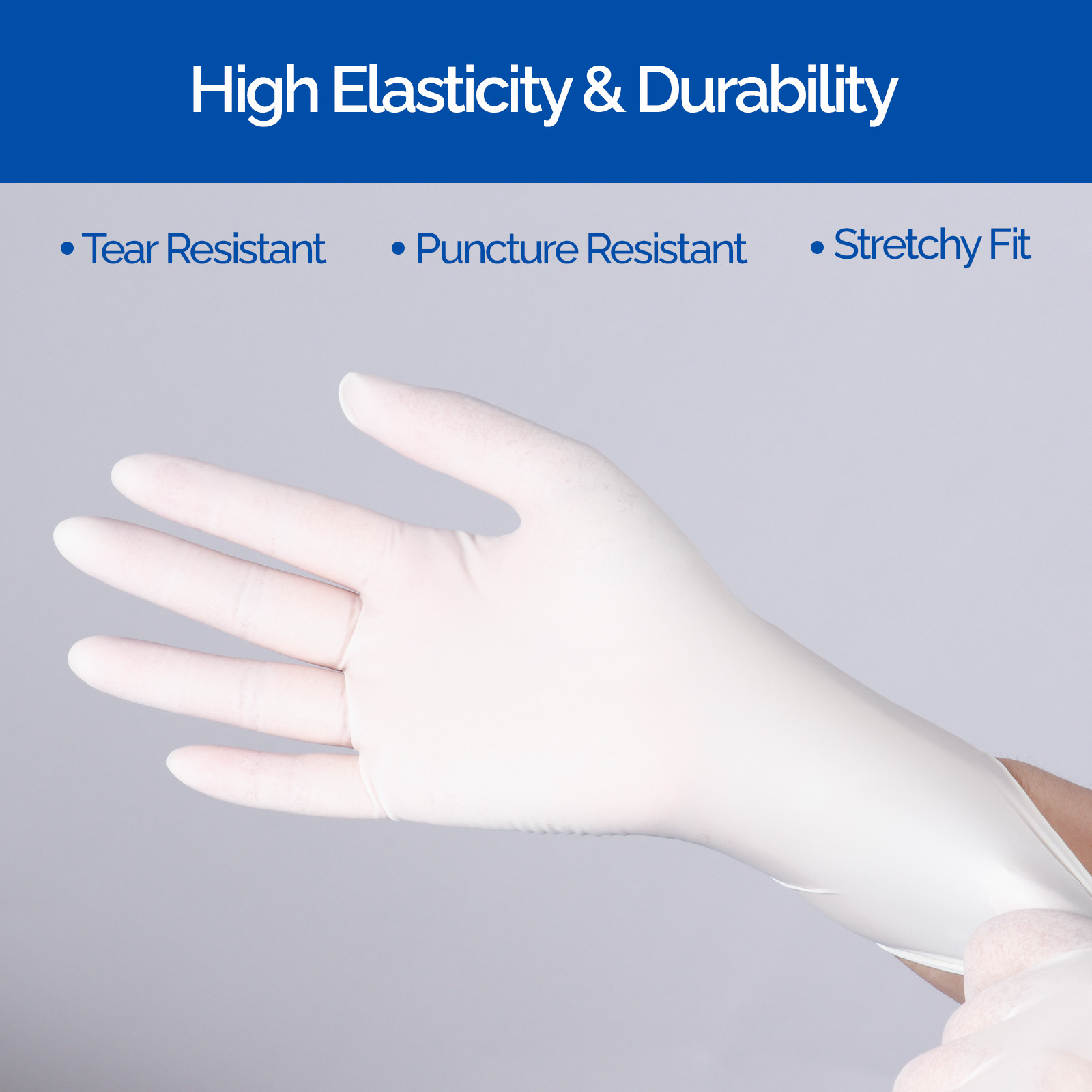 Dental 5.5 Mil Premium Latex Examination Gloves Disposable Gloves XS-XL
