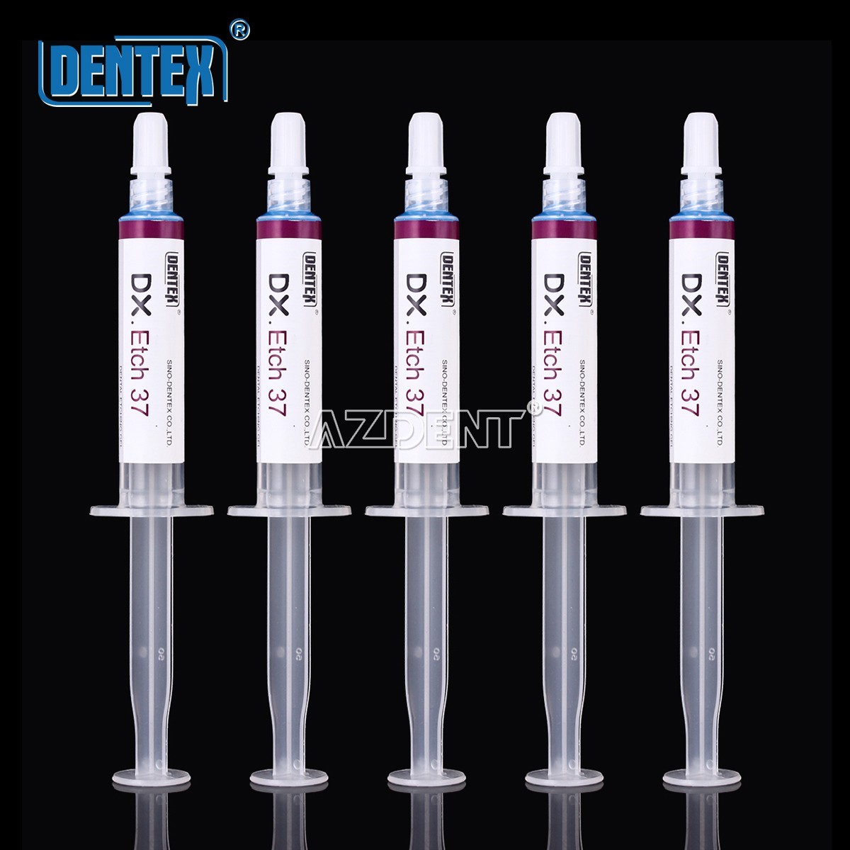 5 Kits Dentex Dental Acid Etch Etching Gel 37% 5 ml/syringe