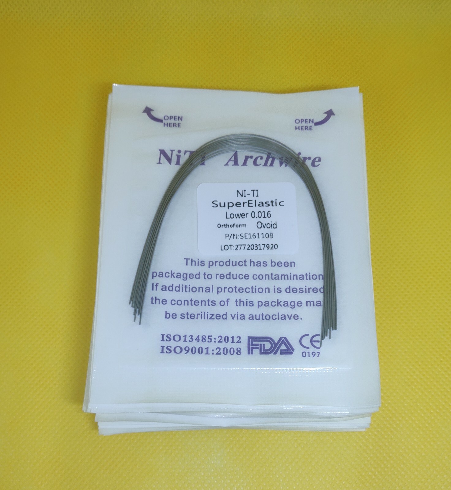 10Pcs/Pack Dental Super Elastic NITI Arch Wires Orthodontic Round Ovoid Form