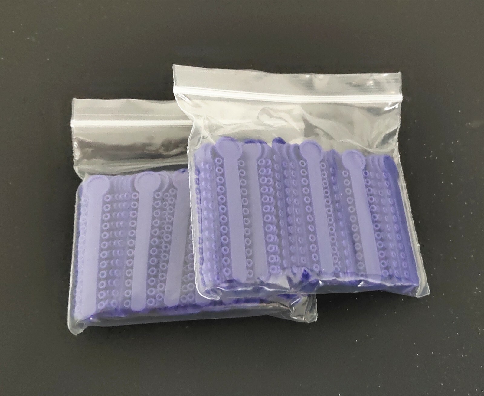 2 Packs Dental Dark Purple Elastic Ligature Ties Rubber Bands Rings 1008Pcs/Pack