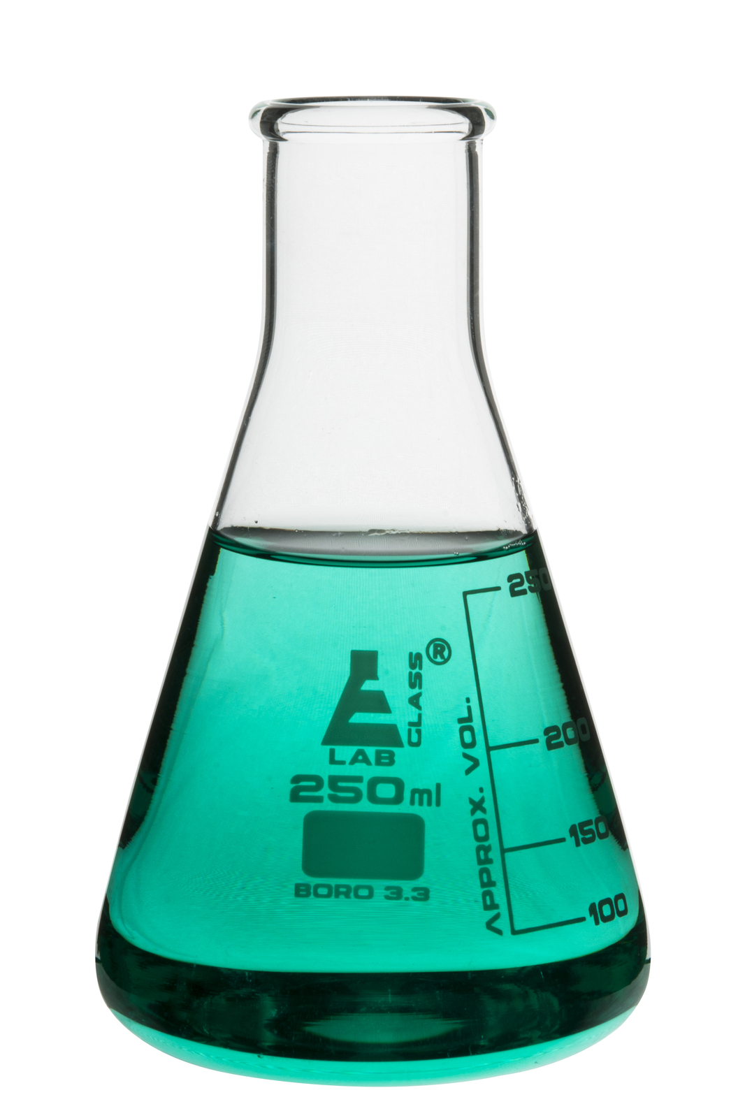 Eisco Labs 250ml Erlenmeyer Flask, Narrow Neck- 3.3 Borosilicate Glass