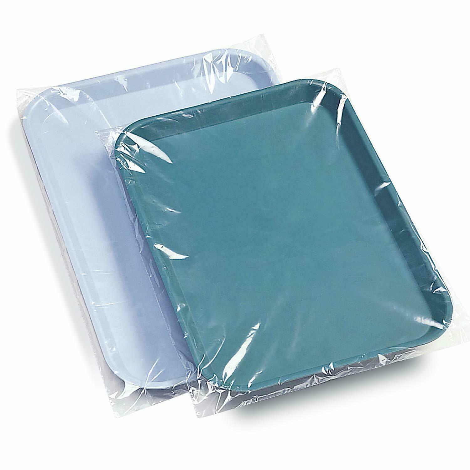3Boxes Dental Size B Tray Covers Sleeve Small Disposable Clear Plastic 10.5″x14″