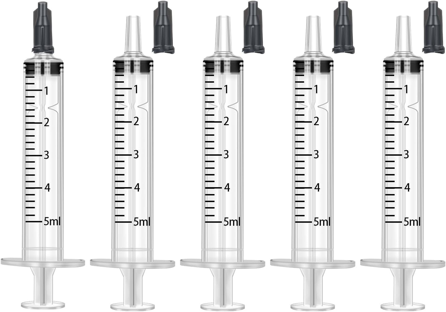 Syringe with Cap No Needle for Scientific Lab, Pet Feeding, Refilling Dispensing