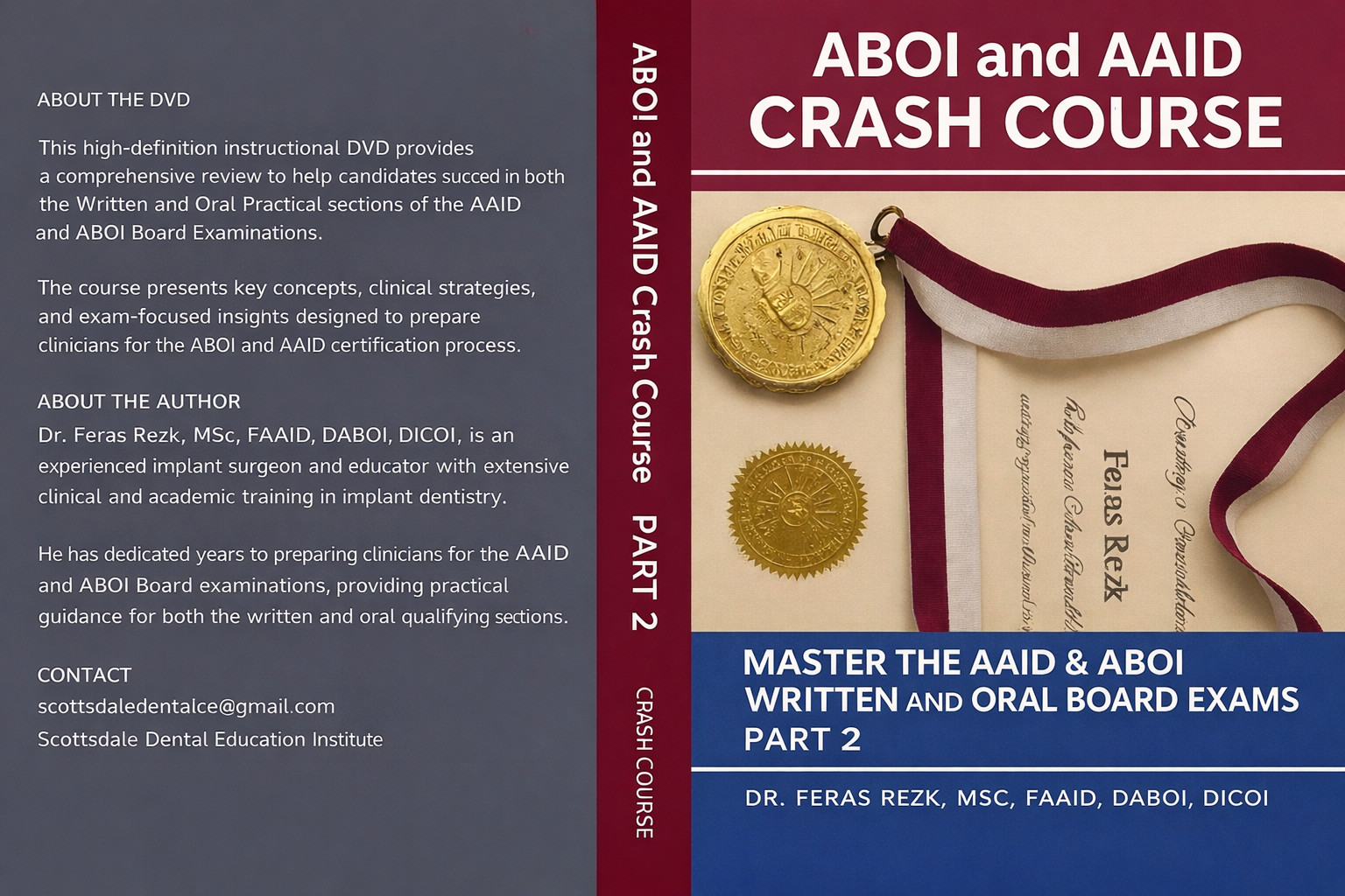 Dental DVD ABOI and AAID EXAM preparation video lecture PART 1 and 2