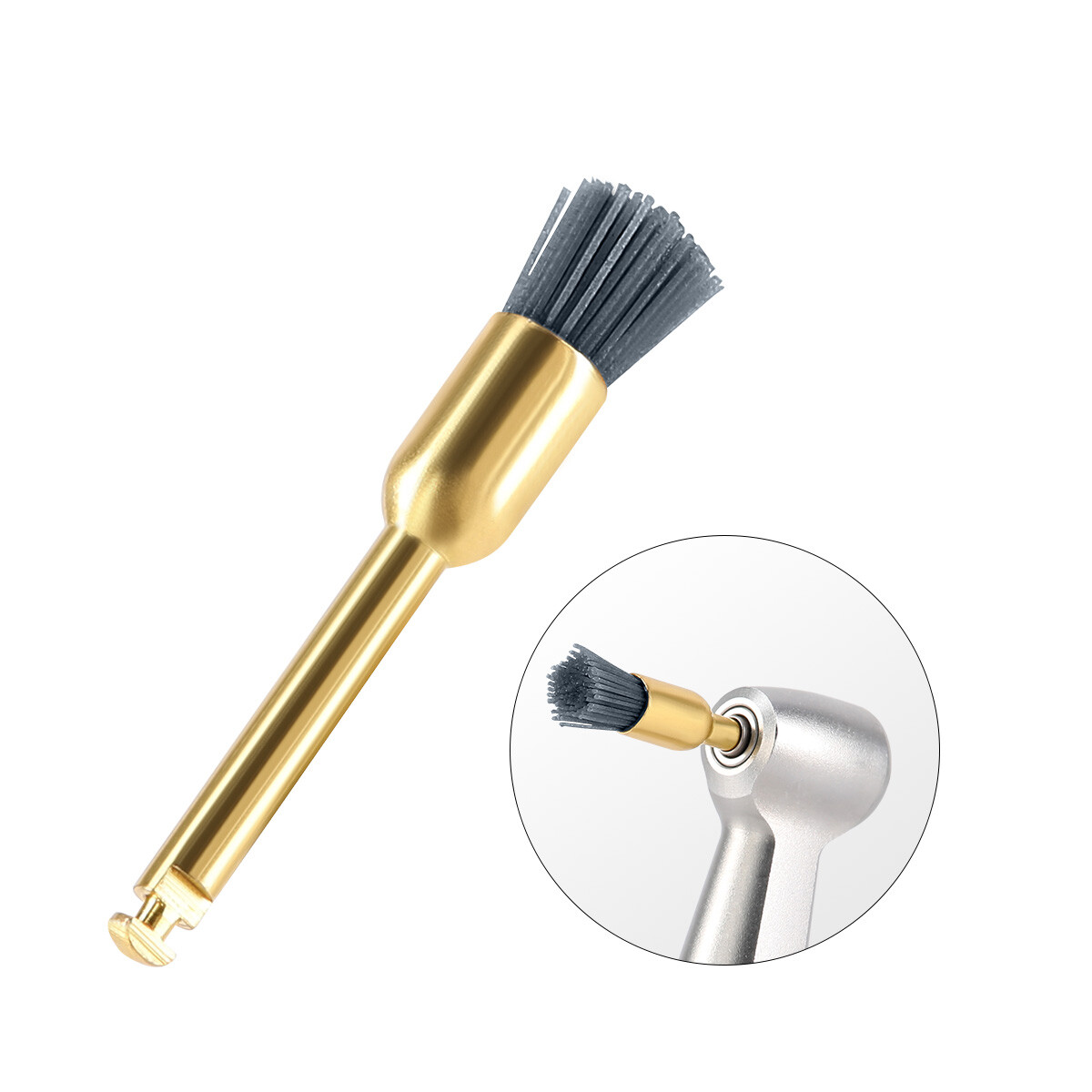 Dental Polishing Brush Silicon /Alumina CA Flat Sharp Bowl For Low Contra Angle
