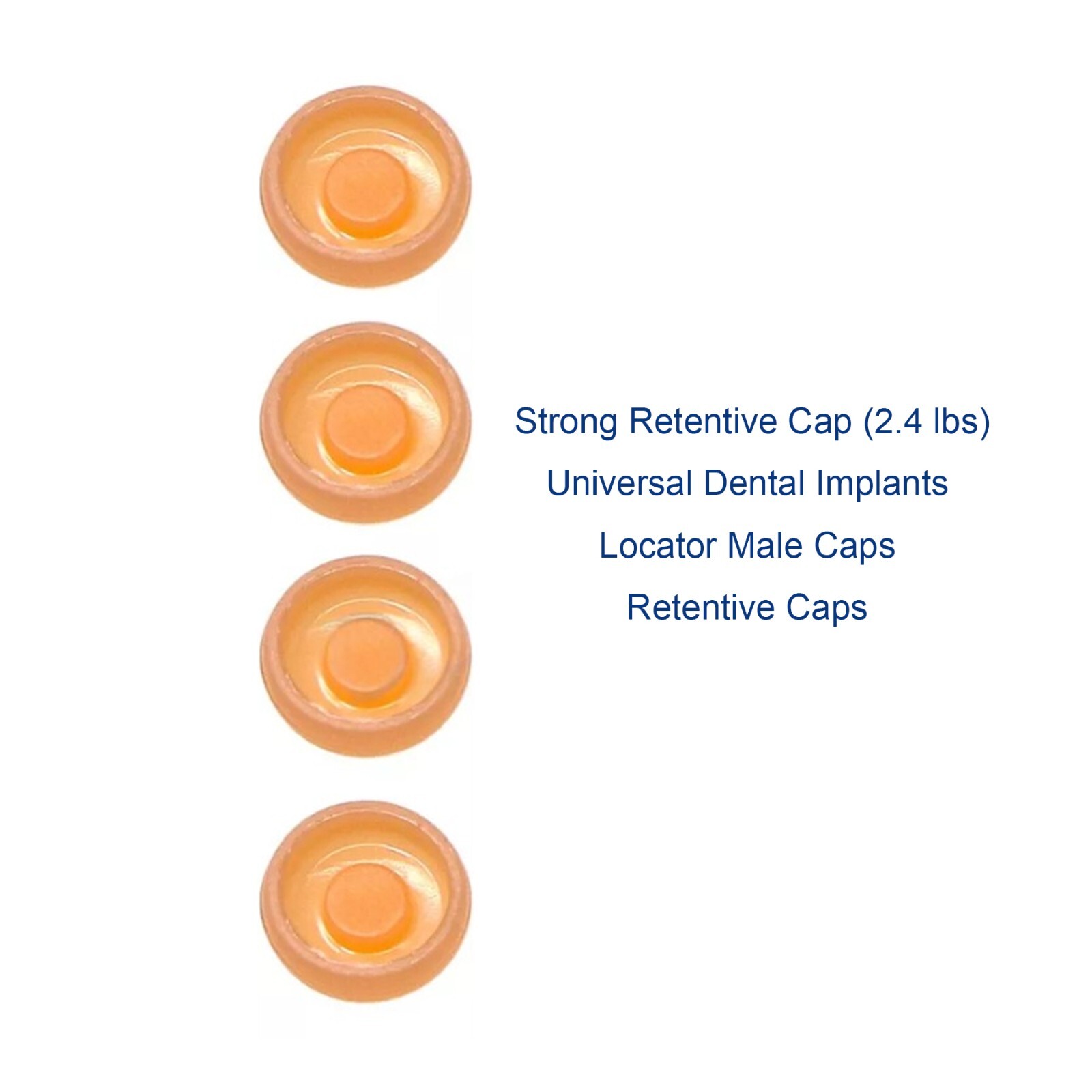 US Implant Nobel Active NP Ø3.5mm Locator Abutments PEEK Overdenture Male Cap