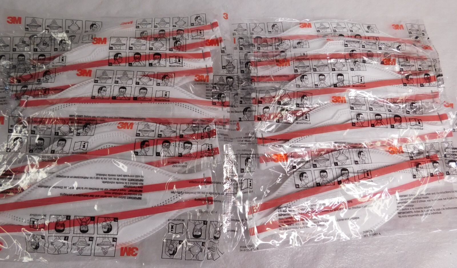 (100) 3M™ Aura 1870+ N95 Particulate Respirator Protective Mask Niosh