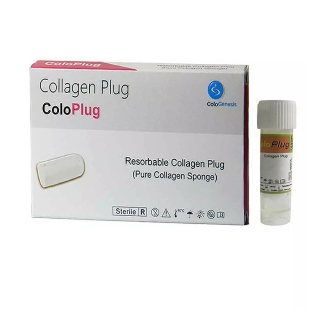 10 Pack of Cologenesis Colo Plug Sterile Collagen Sponge 8x20mm II Free Ship