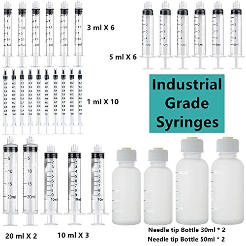 1ml, 3ml, 5ml, 10ml,20ml Dispenser and 30ml+50ml Glue Bottle.14ga,16ga 22ga,25ga
