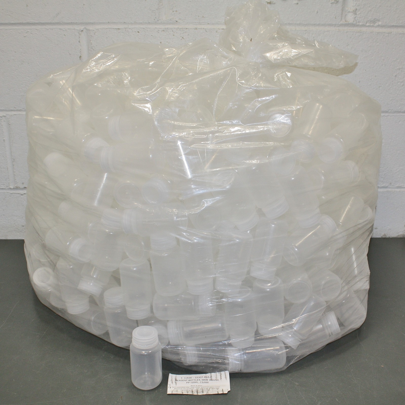 (500) United Scientific Reagant Bottle 33307-BULK, 125mL / 4fl oz, Wide Mouth