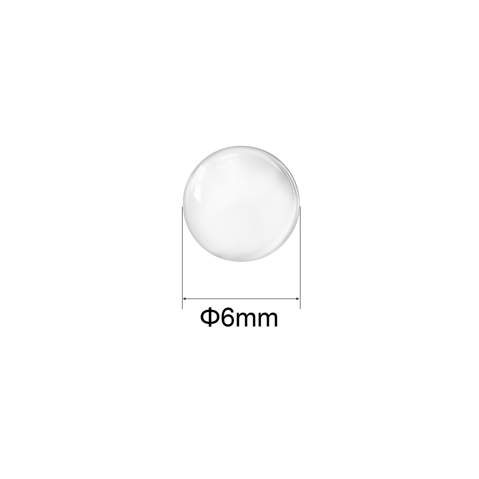 uxcell 6mm Solid Round Clear Glass Ball Boiling Stones Soda Lime 6mm, white