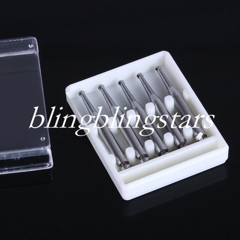 5 Pcs/Box Dental Carbide Bur Round for Slow Speed Latch Type RA#1-#8 Burs Angle