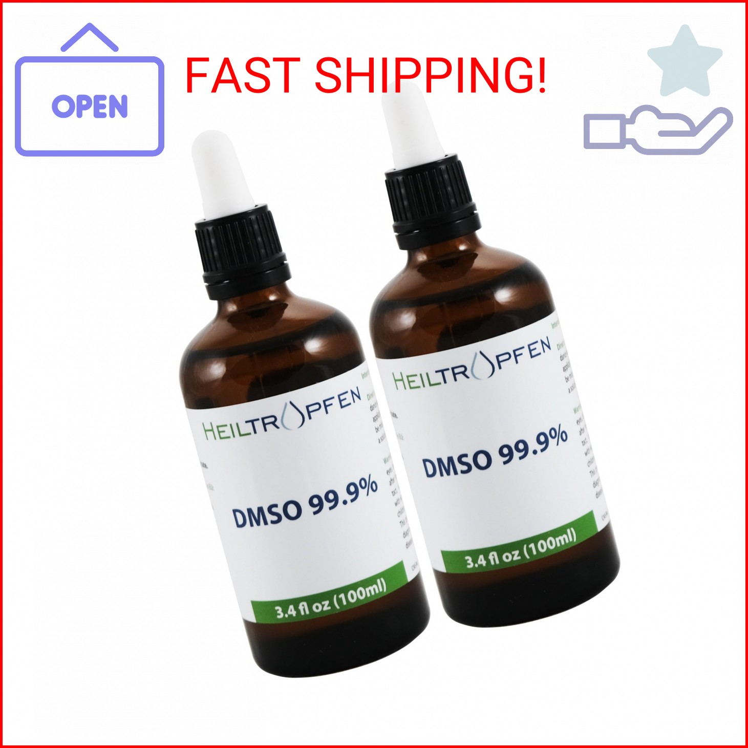 2X DMSO 99.9% Pharma grade ingredients | Low odor – Dimethyl sulfoxide liquid |