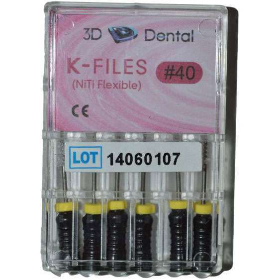 House Brand K-Files Ni-Ti 31mm #20 6/Box Nickel-Titanium
