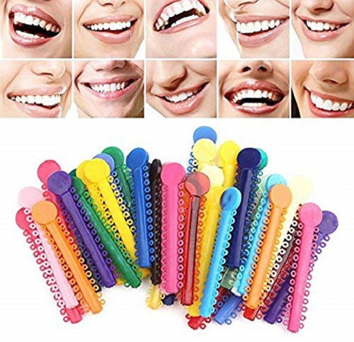 Dental Orthodontic Ligature Ties Elastic Rubber Bands Braces For Brackets 1040Pc