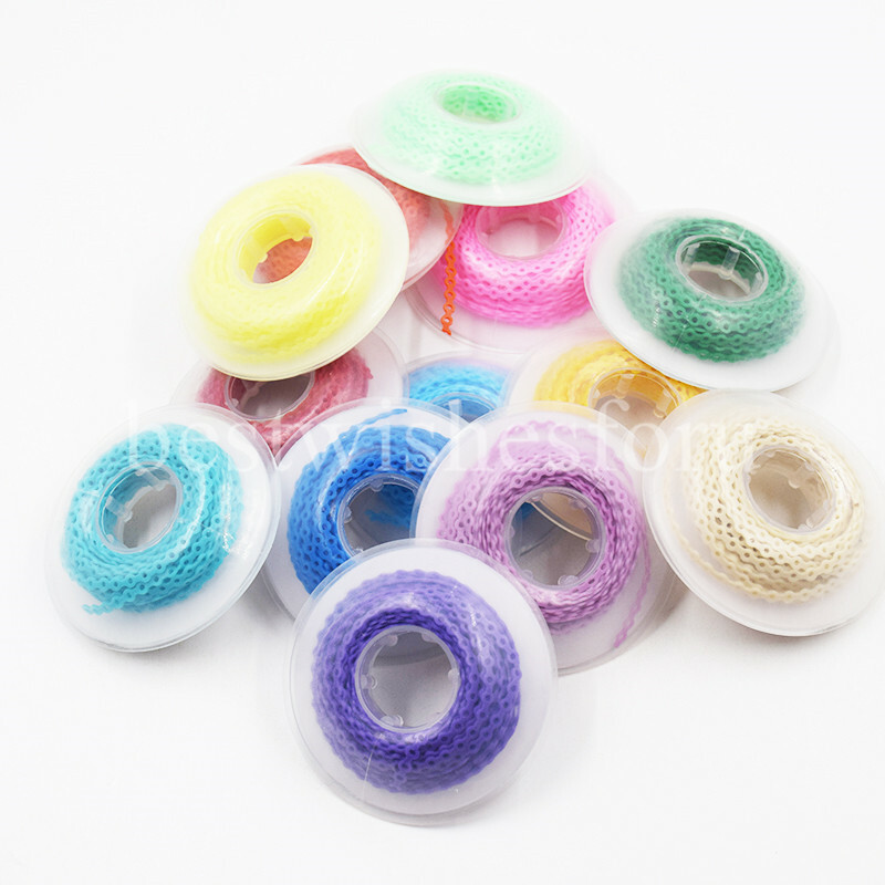 Dental Ortho 44 Colors Elastic Power Chain Rubber Bands Long/Short/Continuous