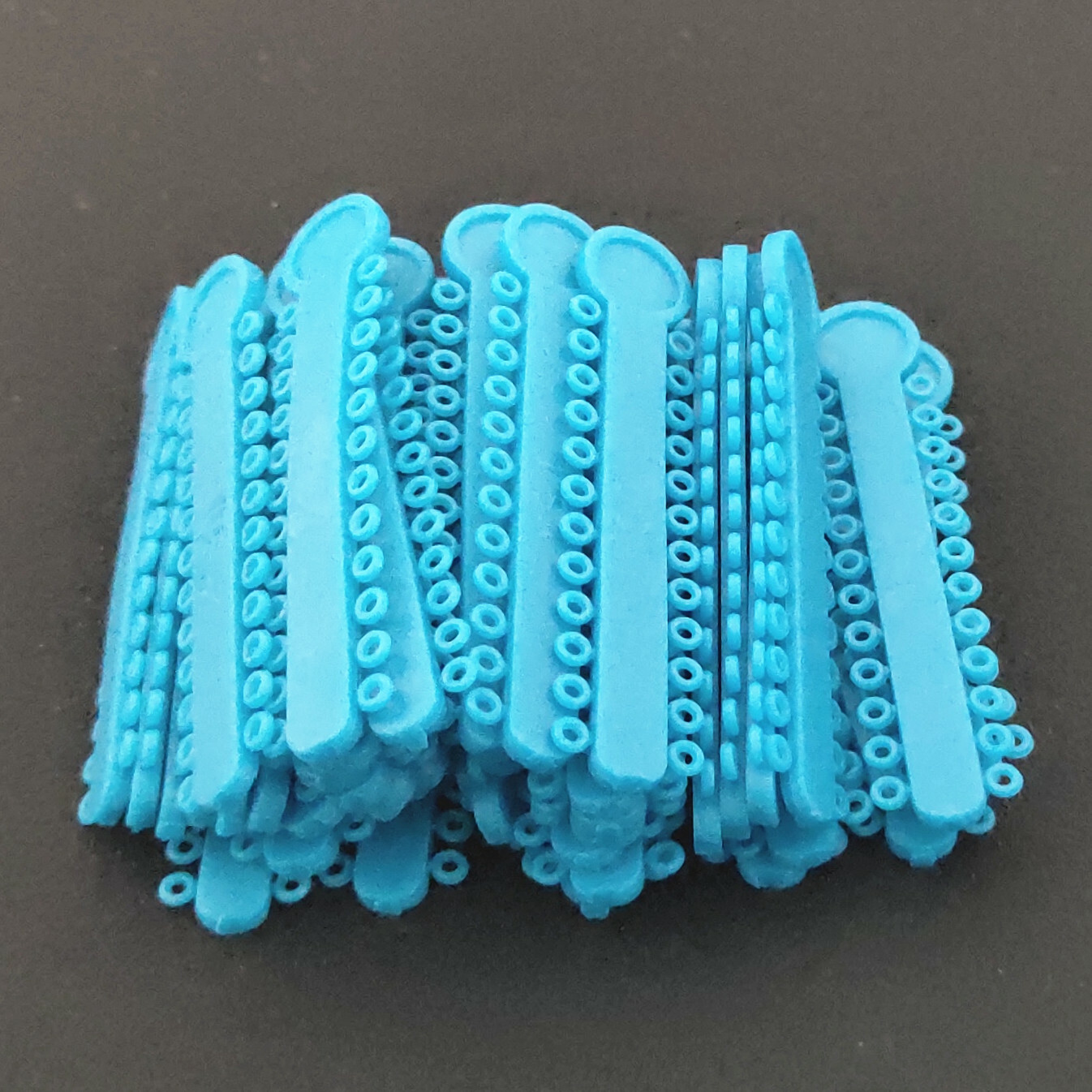 2 Packs Dental Elastic Ligature Ties Rubber Bands Teal Color 1008Pcs/Pack