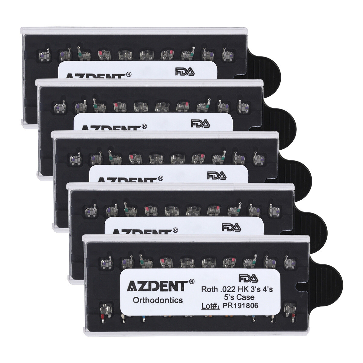 AZDENT Dental Orthodontic MIM Monoblock Bracket Braces Mini Roth/MBT 018/022