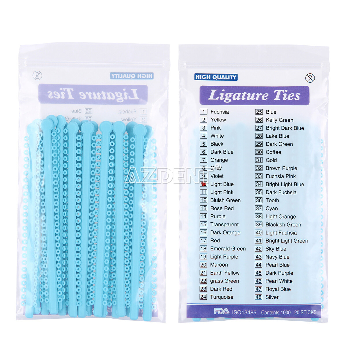 1000pcs Dental Orthodontic Elastic Ligature Ties Bands for Brackets 23 Colors