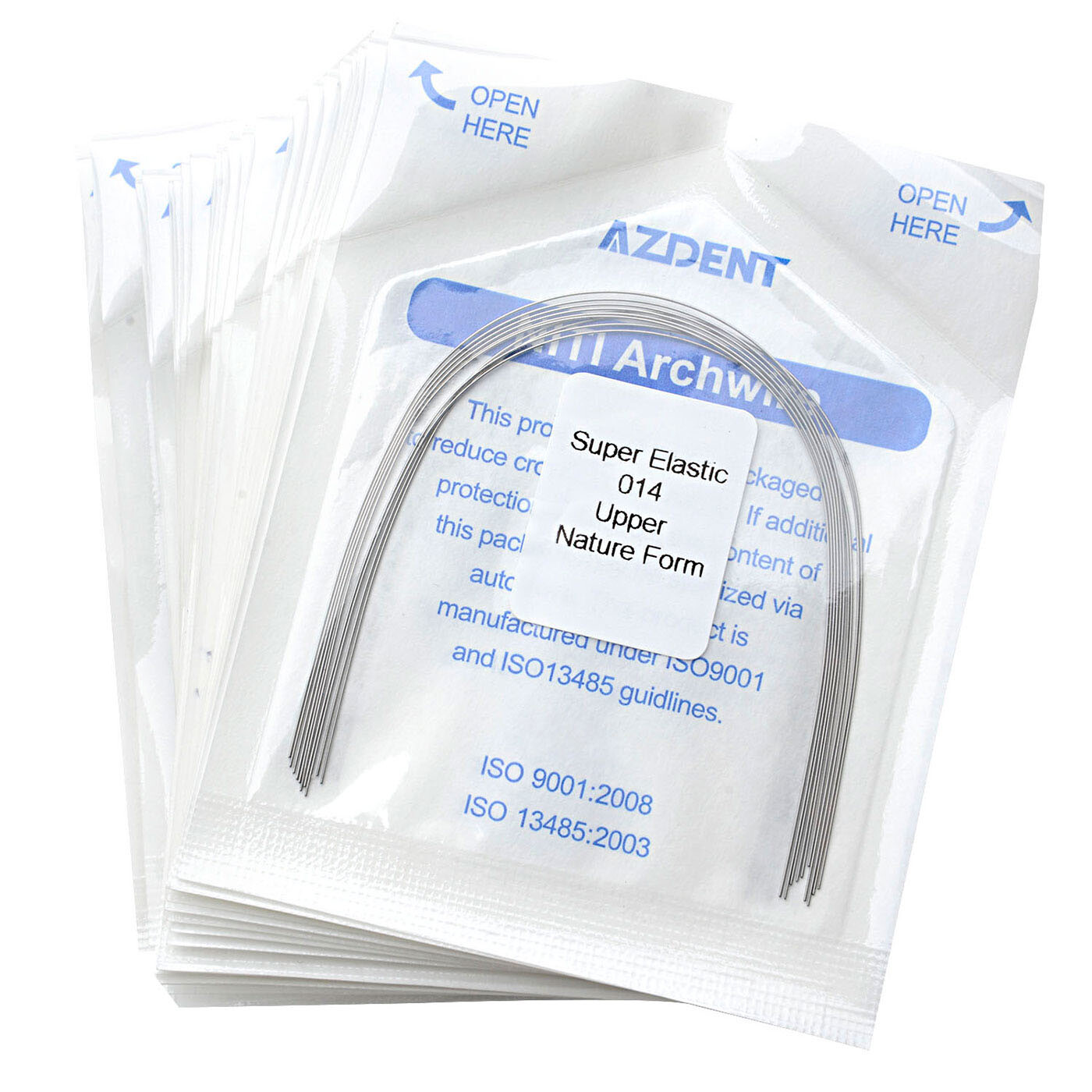 AZDENT Dental Orthodontic Super Elastic Niti Round Arch Wire Ovoid / Natural FDA