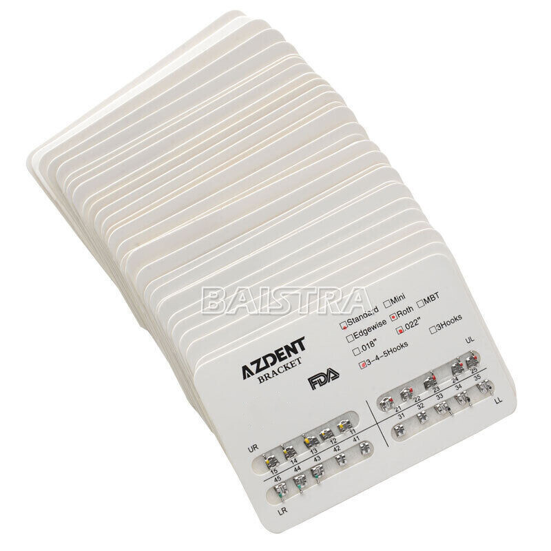 AZ Dental Orthodontic Bracket Braces Mini Standard MBT Roth Slot.018 022 Hooks