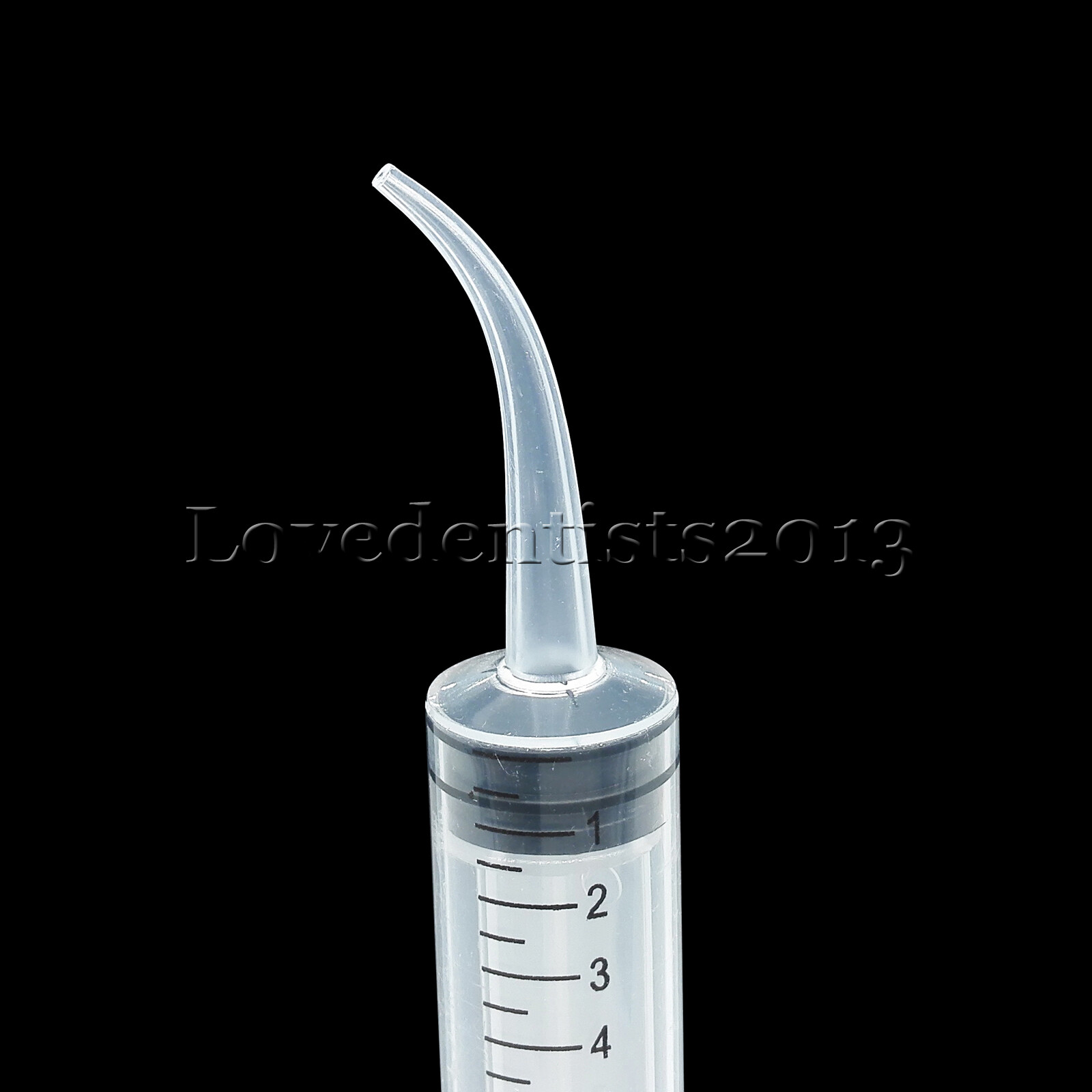 Dental Disposable Irrigation Syringe Curved Tip Utility Hobby Tools 12ml