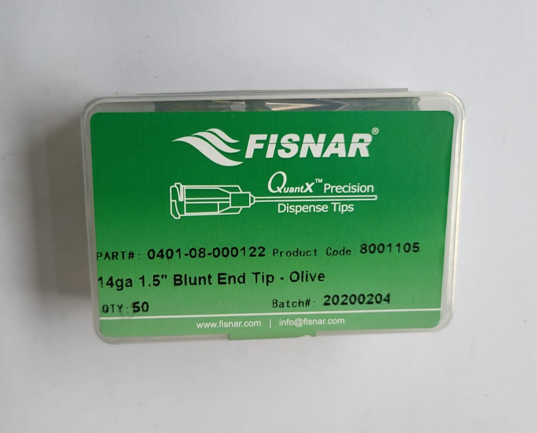 FISNAR 0401-08-000122 8001105 FIS5601105 14GA 1.5″ BLUNT END TIP OLIVE 50/PK (R4
