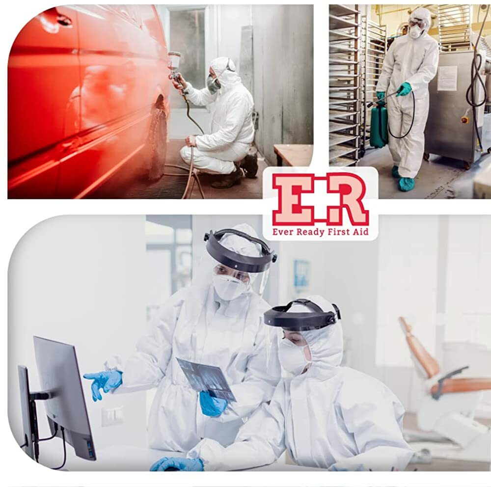 Ever Ready Disposable Microporous Coated Coverall White Size: M/L/XL/2XL